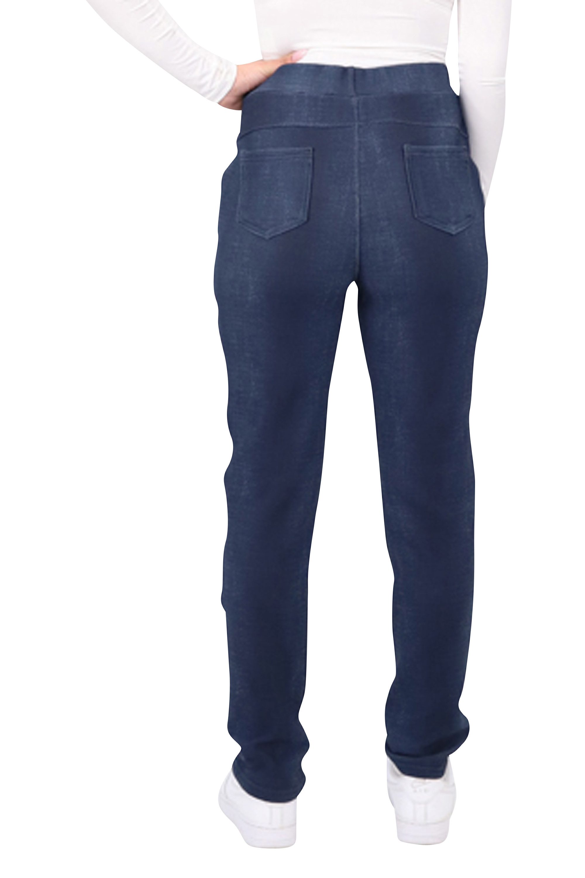 Thermohose malito Damen gefütterte Jeans-Optik Jeggings 7031 gefütterte weiche Jeans-Optik Jeggings