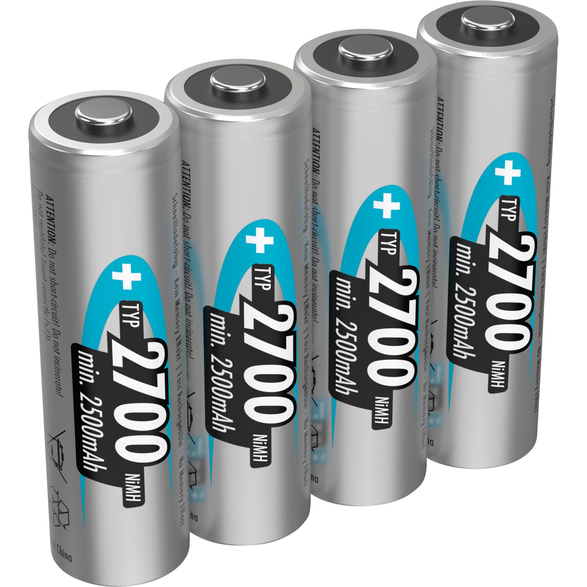 ANSMANN AG Ansmann 2700mAh, Akku, (4x AA (Mignon) Akku (1,2 V V)