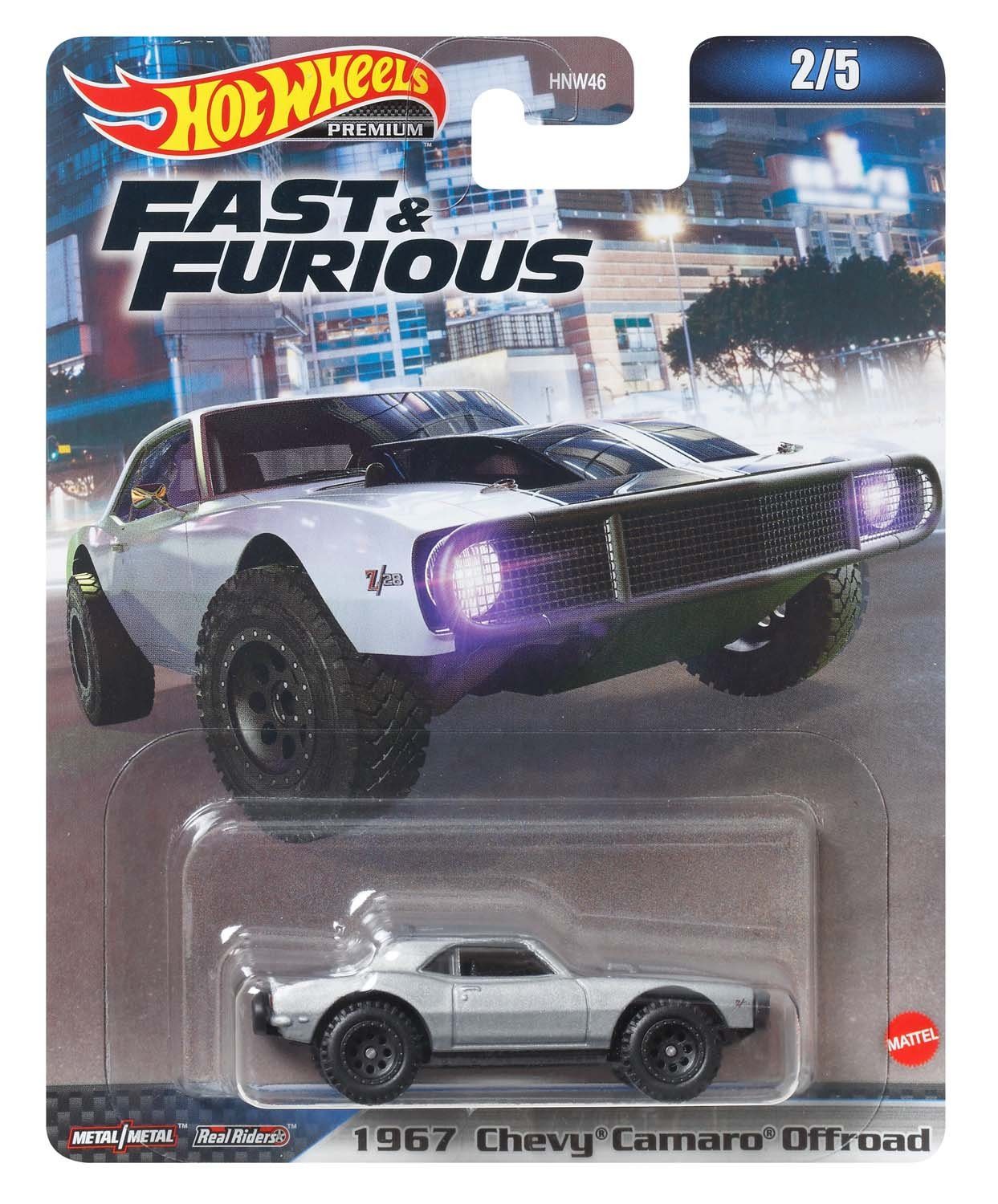 Mattel GmbH Spielzeug-Auto Hot Wheels Premium Fast & Furious 1967 Chevrolet Camaro Offroad