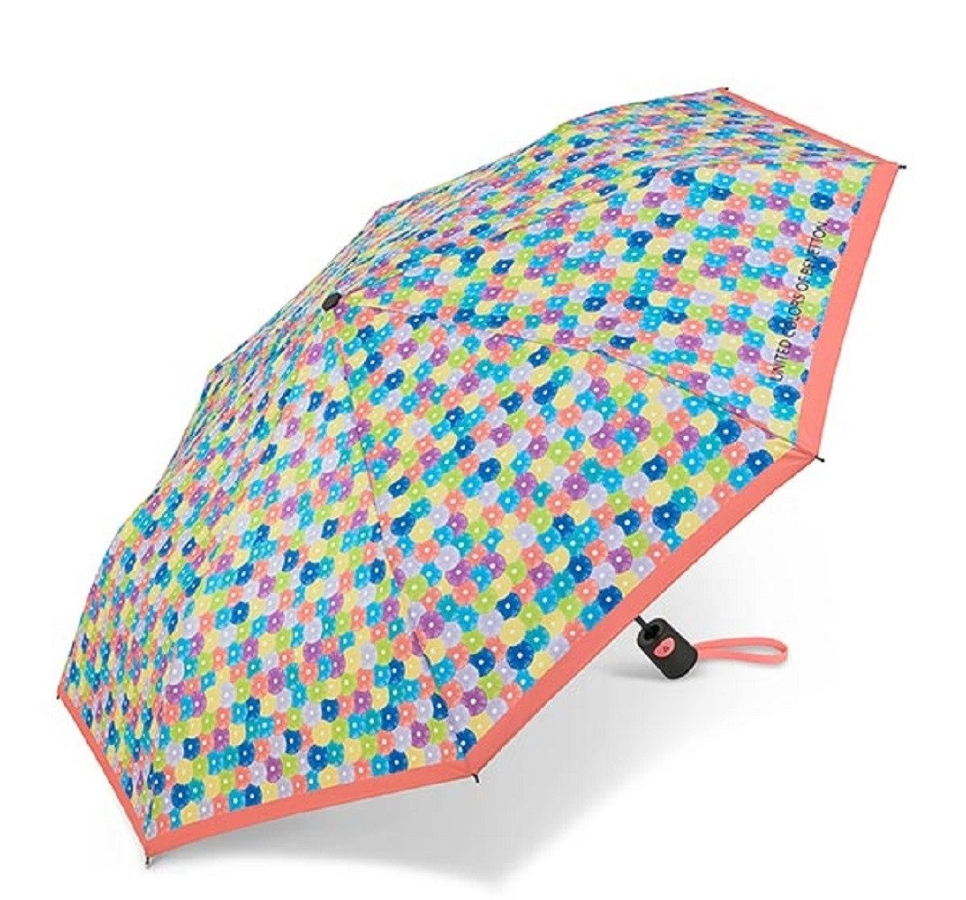 Langregenschirm Benetton Mini AC Auf-Automatik blooming dots peach