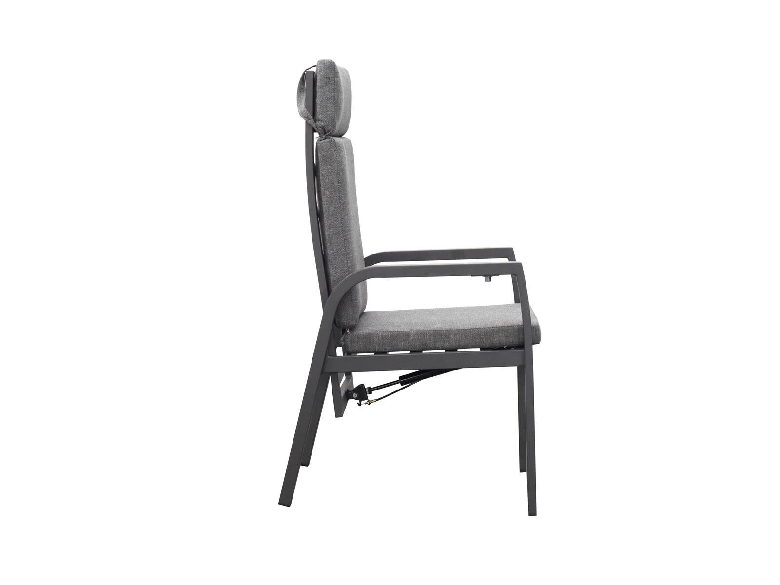 Green Spirit Gartenstuhl »Denver« 2er Set Gartensessel Alu Armlehnen Hochlehner Stühle Sessel (Set, 2 St), Aluminium, wetterfest - Garten, Terrasse, Balkon