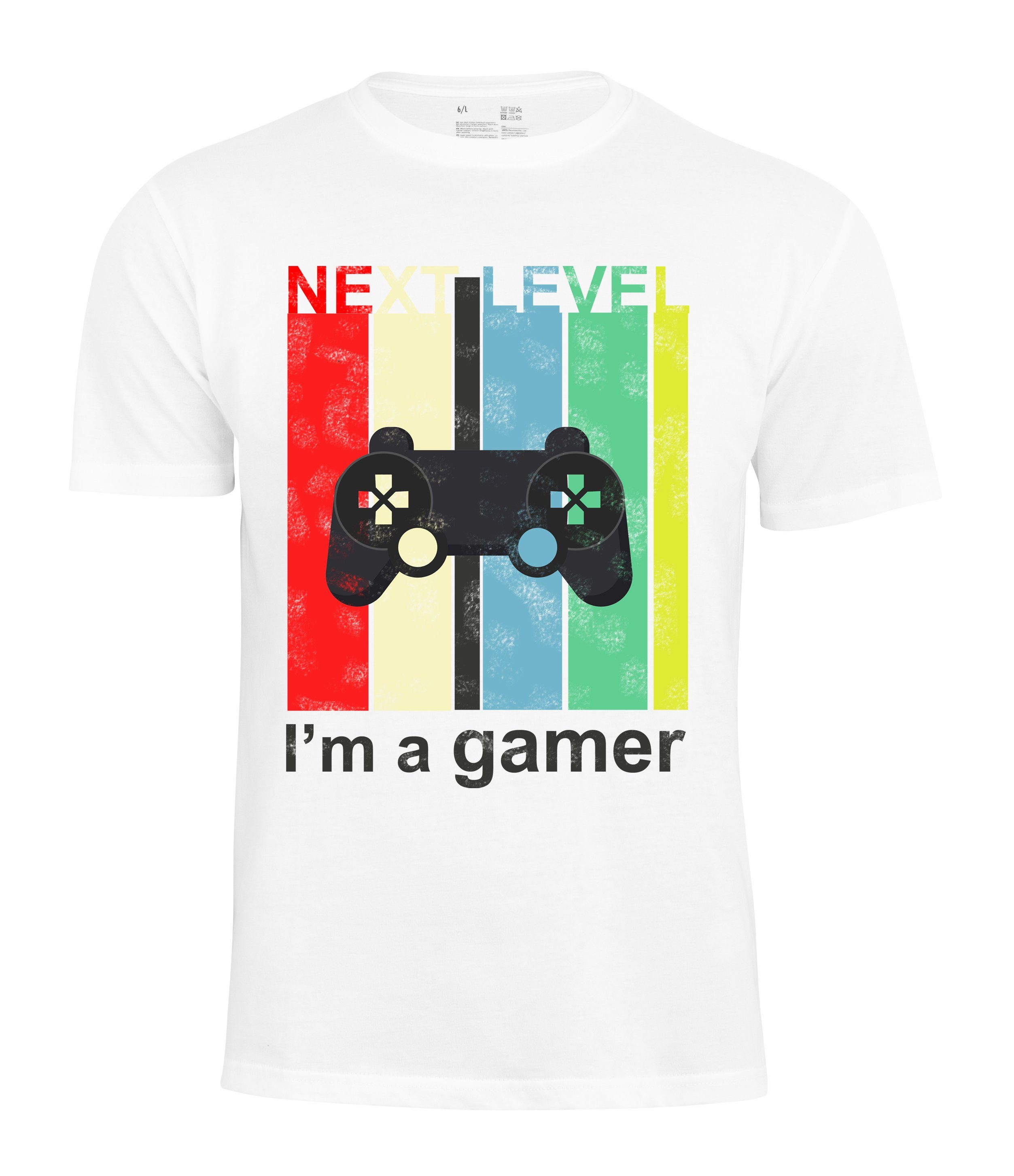 - "I`m T-Shirt Cotton Prime® Gamer" Next Level a Weiß