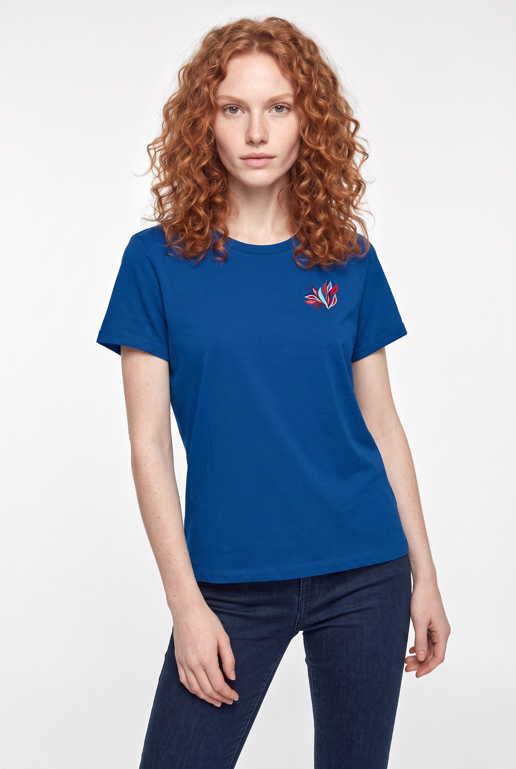 Vero Moda Kurzarmshirt VMLILAH S/S O-NECK T-SHIRT JRS BTQ Baumwolle, regular fit