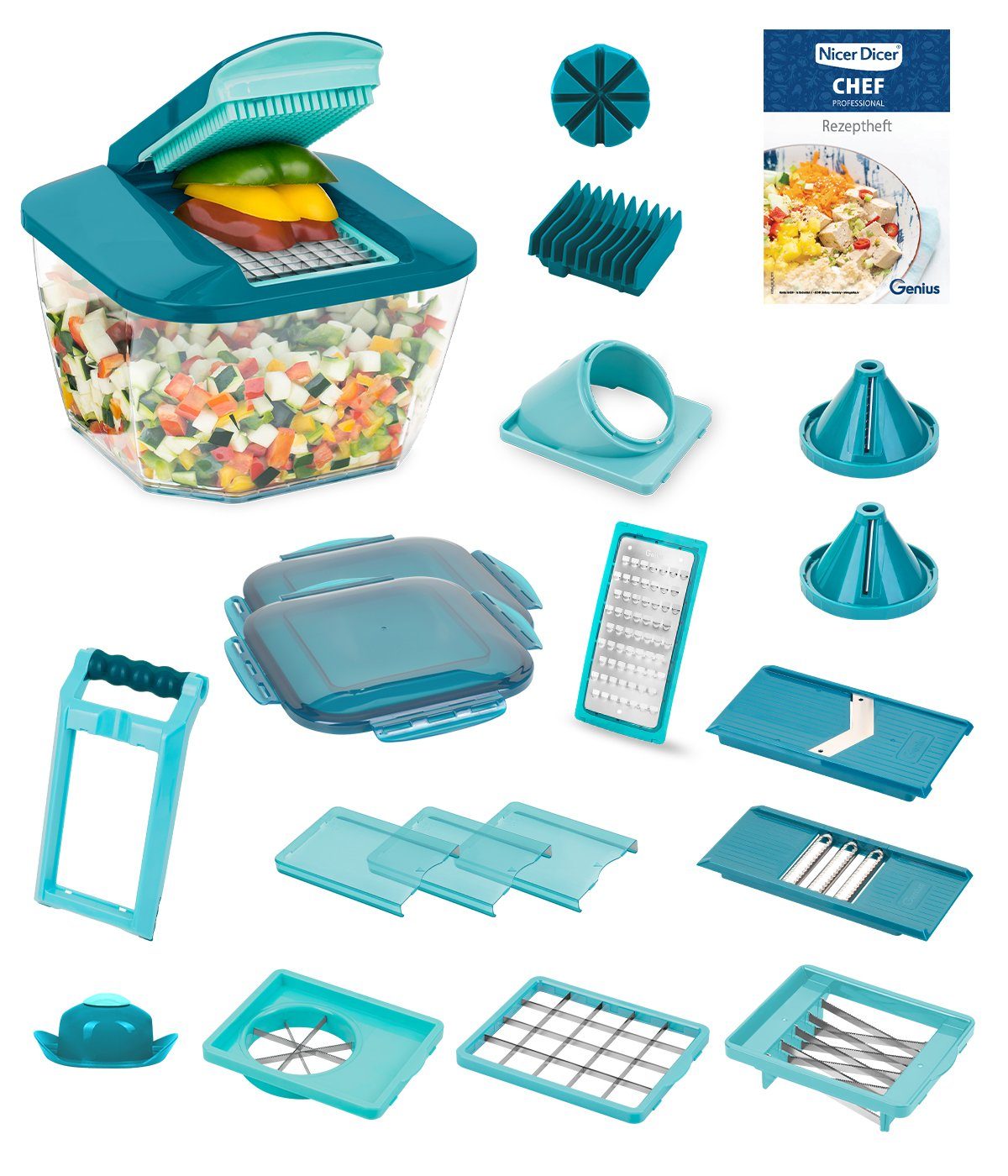 Gemüseschneider Nicer Dicer Chef Professional, Set 23-tlg. - Gemüseschneider