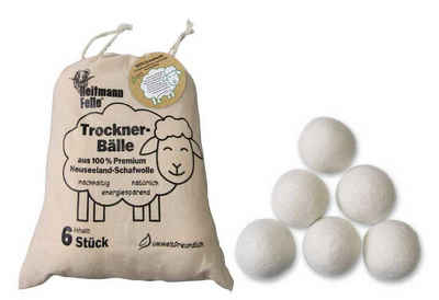 Heitmann Felle Trocknerball 6 Sück Trocknerbälle aus 100% Premium Neuseeland-Schafwolle