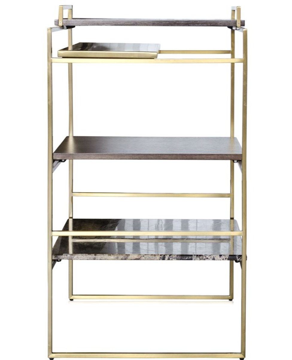 Casa Padrino Beistelltisch Luxus Designer Beistelltisch Gold 45 x 45 x H. 80,5 cm - Designer Möbel | Ablagetische