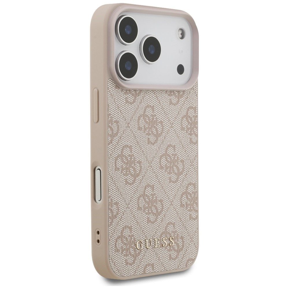 Guess Handyhülle Classic iPhone 18 Pro Schutzhülle Case Kunstleder Logo Metall 6,3 Zoll, Kantenschutz – Bild 4 von 5