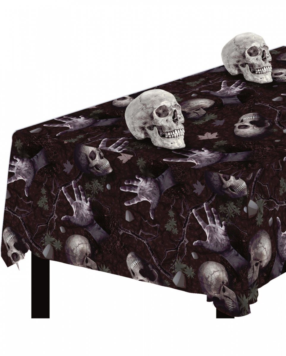 Horror-Shop Dekoobjekt Düstere Halloween Friedhof Tischdecke günstig online kaufen