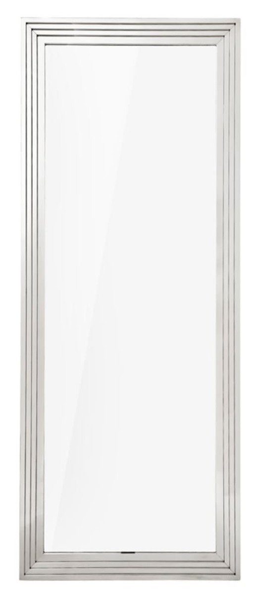 Casa Padrino Spiegel Wohnzimmer Spiegel Silber 86 x H. 219 cm - Luxus Wandspiegel