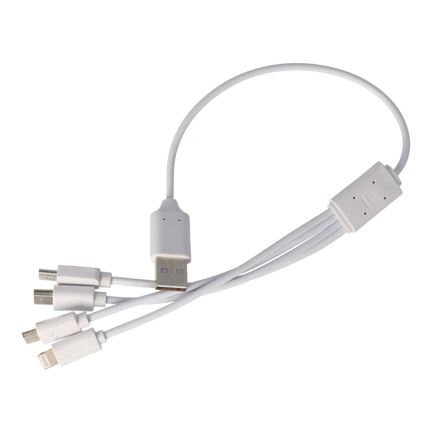 AccuCell USB-Ladekabel 4 in 1 passend für USB-C, Mini-USB, Micro-USB und 8 Pin Akku-Ladestation
