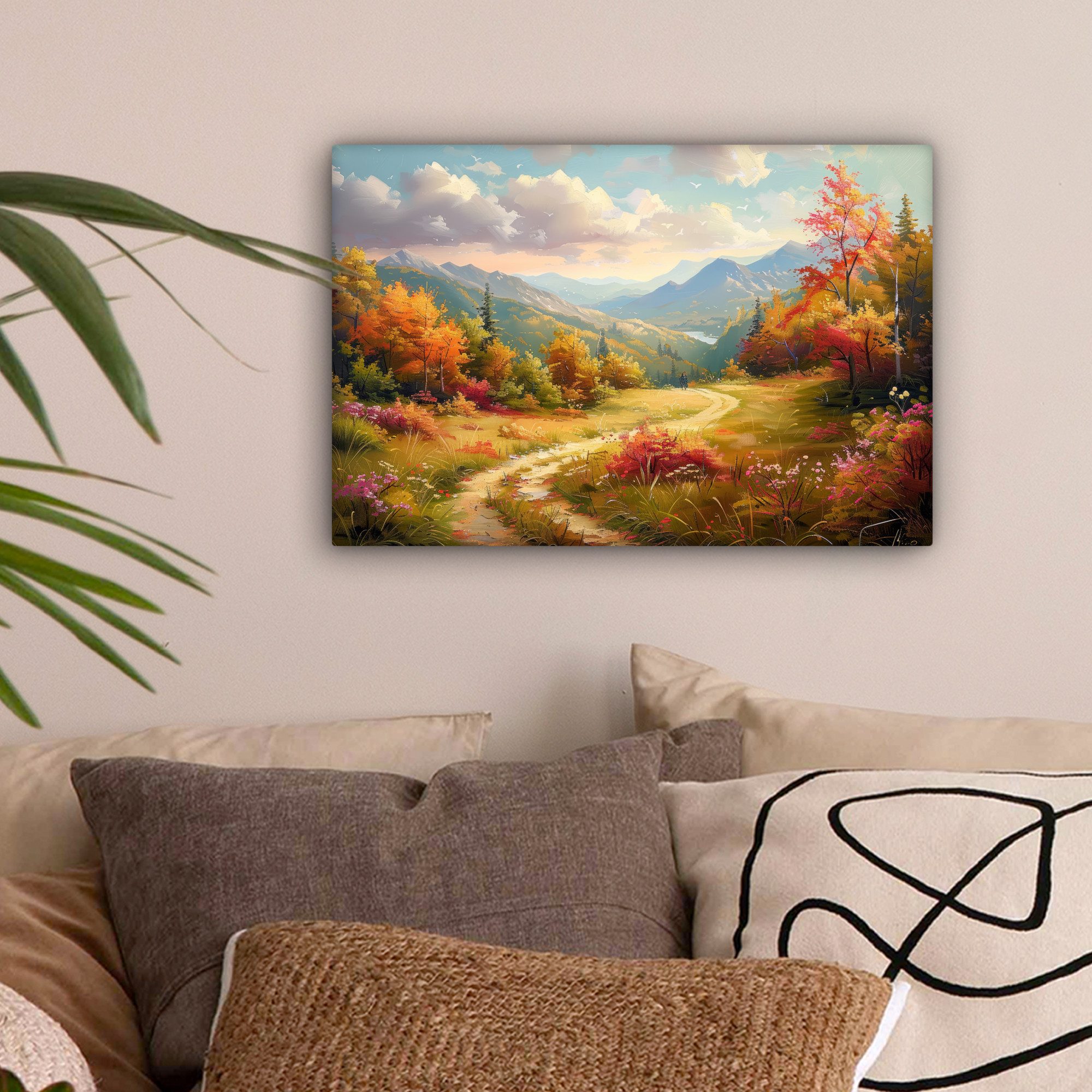 OneMillionCanvasses® Leinwandbild Landschaft - Illustration - Natur, Fotodr günstig online kaufen
