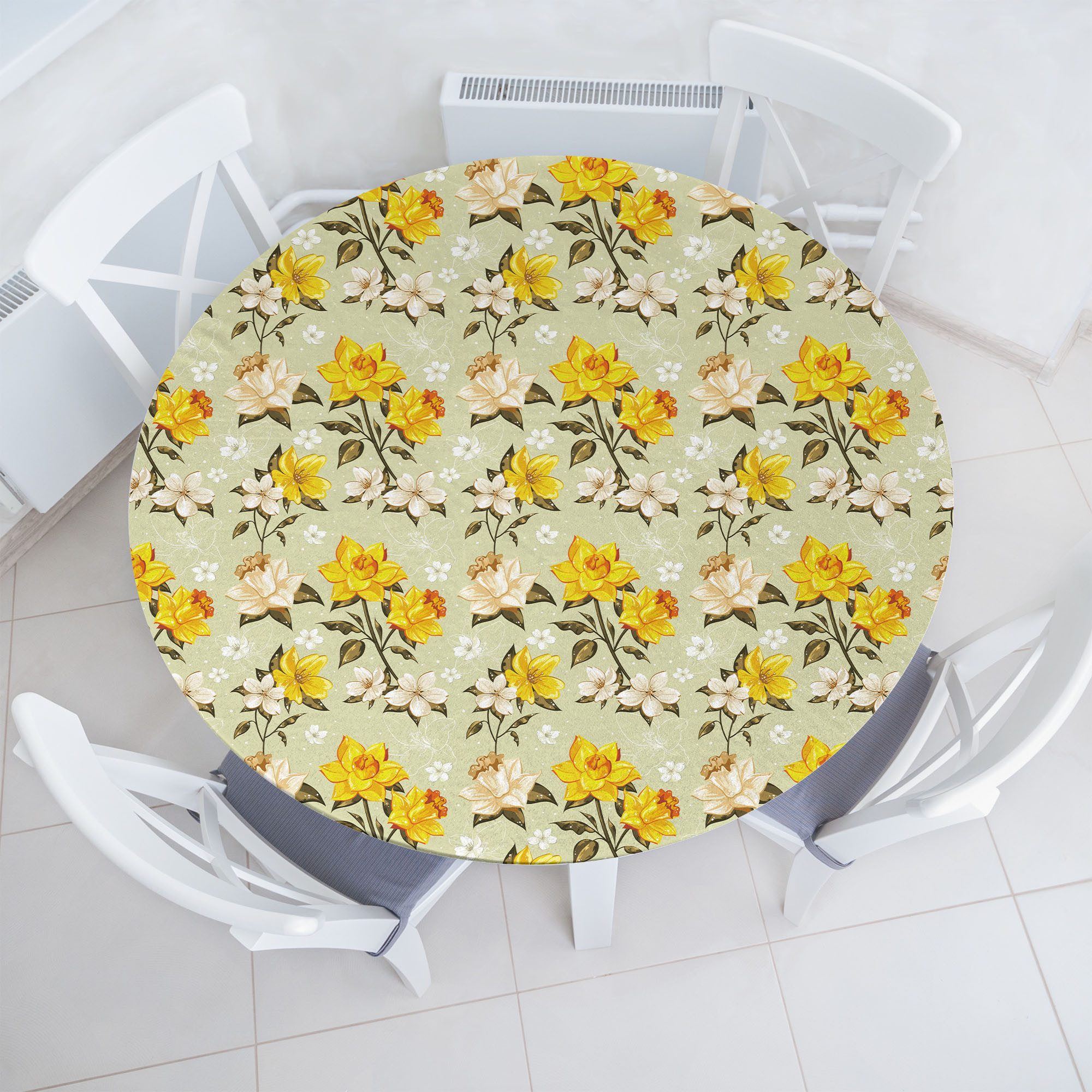 Tischdecke Rundum-elastische Stofftischdecke