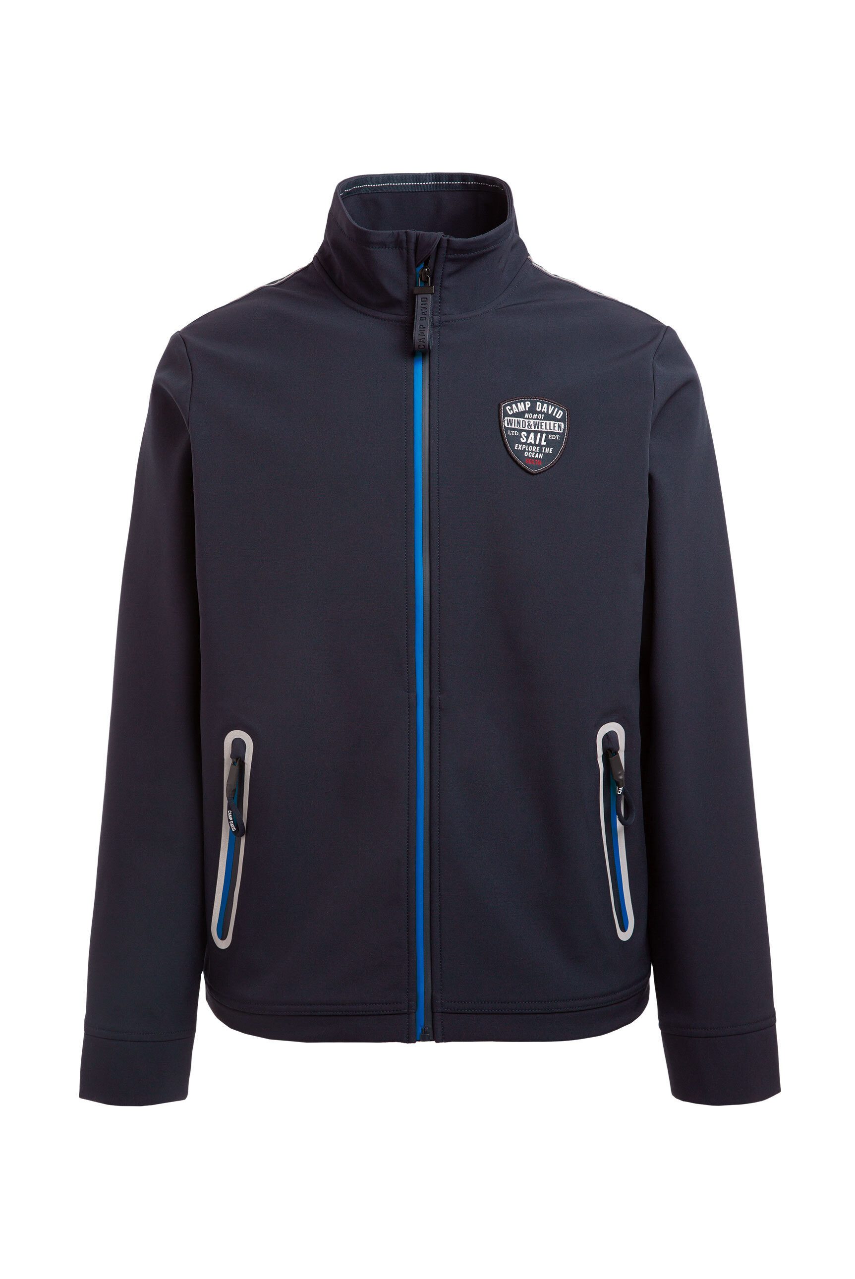 CAMP DAVID Softshelljacke mit verstellbarem Gummizug im Saum