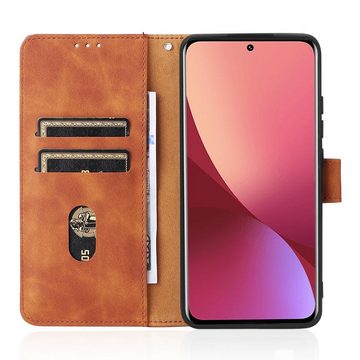 König Design Handyhülle Xiaomi 12 Lite, Schutzhülle Schutztasche Case Cover Etuis Wallet Klapptasche Bookstyle