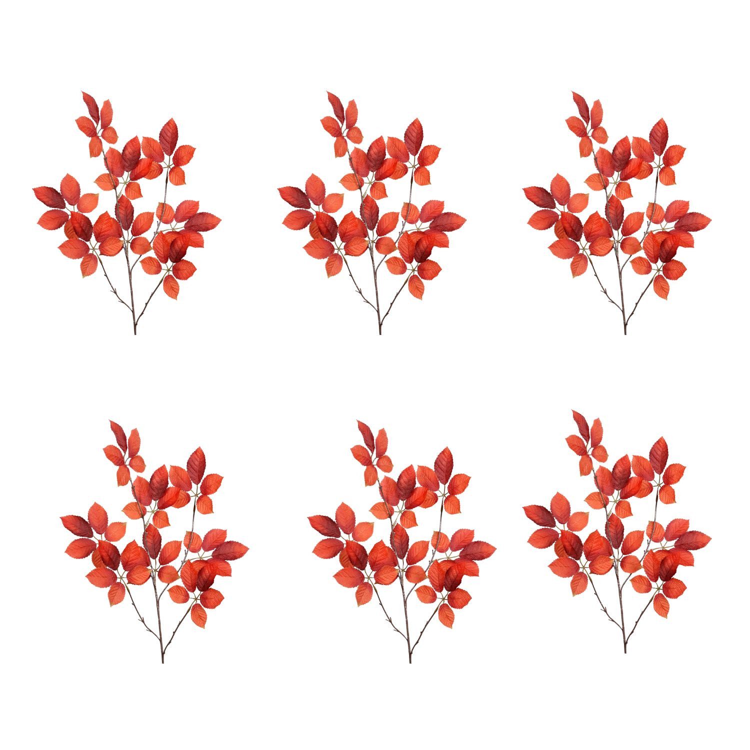 Kunstblume Blätter Herbstlaub, DPI, Höhe 90 cm, Farbe: Orange