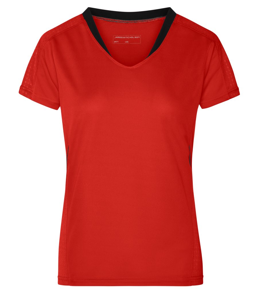 James & Nicholson Laufshirt Doppelpack Damen Kurzarm Laufshirt Running T-Shirt JN471 (Doppelpack, 2 Stück) Atmungsaktiv und Feuchtigkeitsregulierend