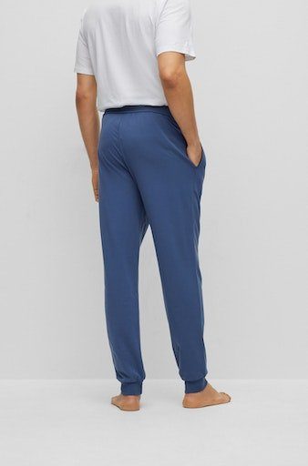 Pants BOSS Mix&Match Stickerei Blue Homewearhose mit BOSS Open
