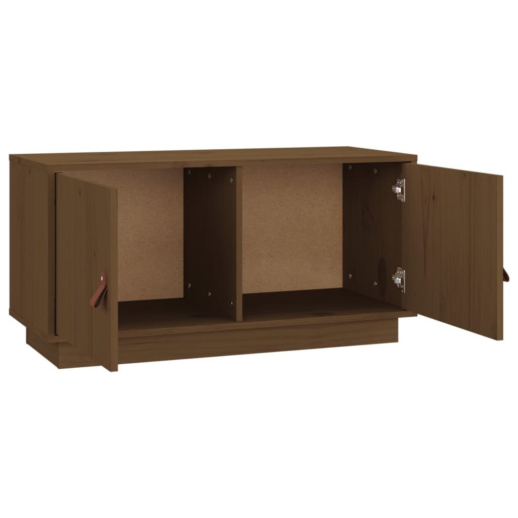 Kiefer furnicato TV-Schrank Honigbraun Massivholz 80x34x40 cm