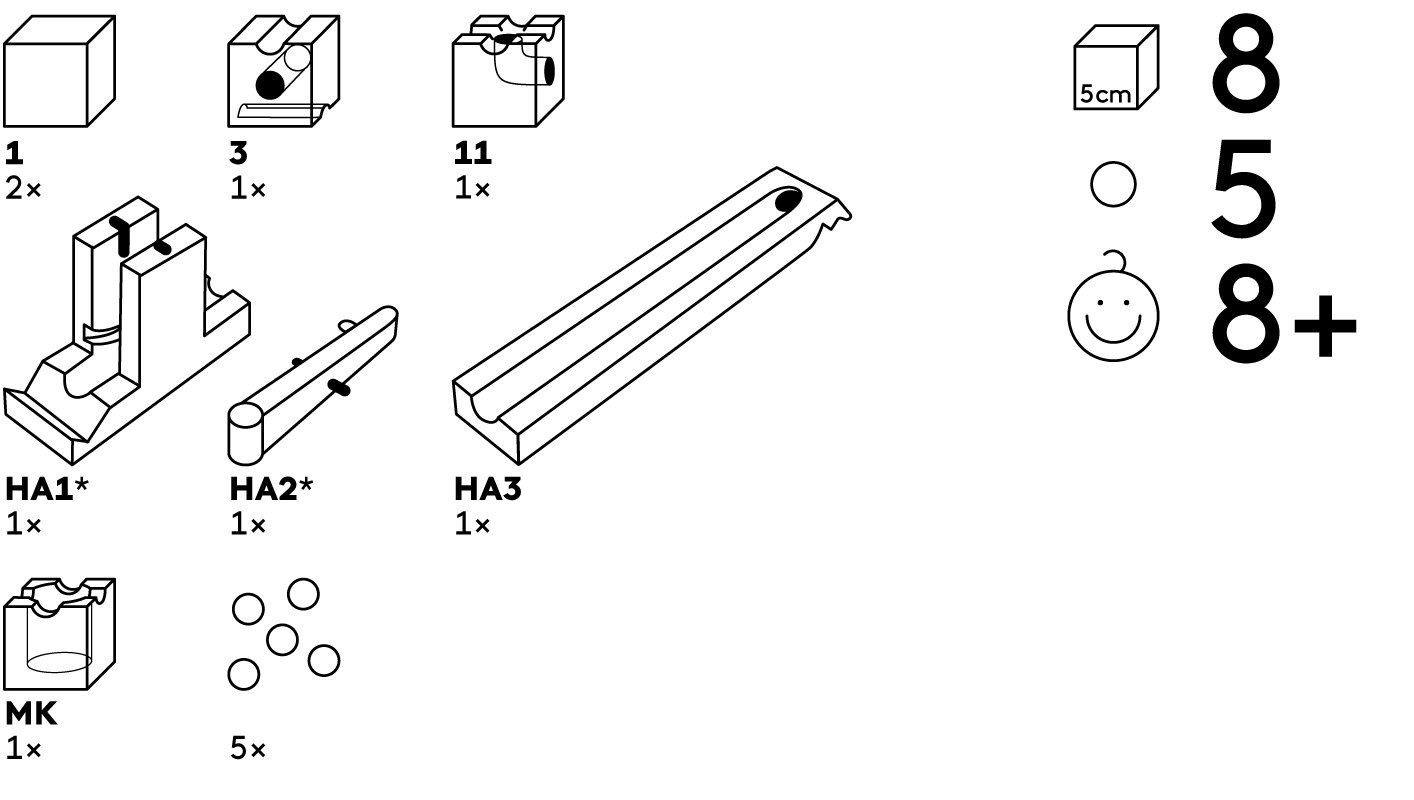 Cuboro Kugelbahn-Bausatz Cuboro KICK