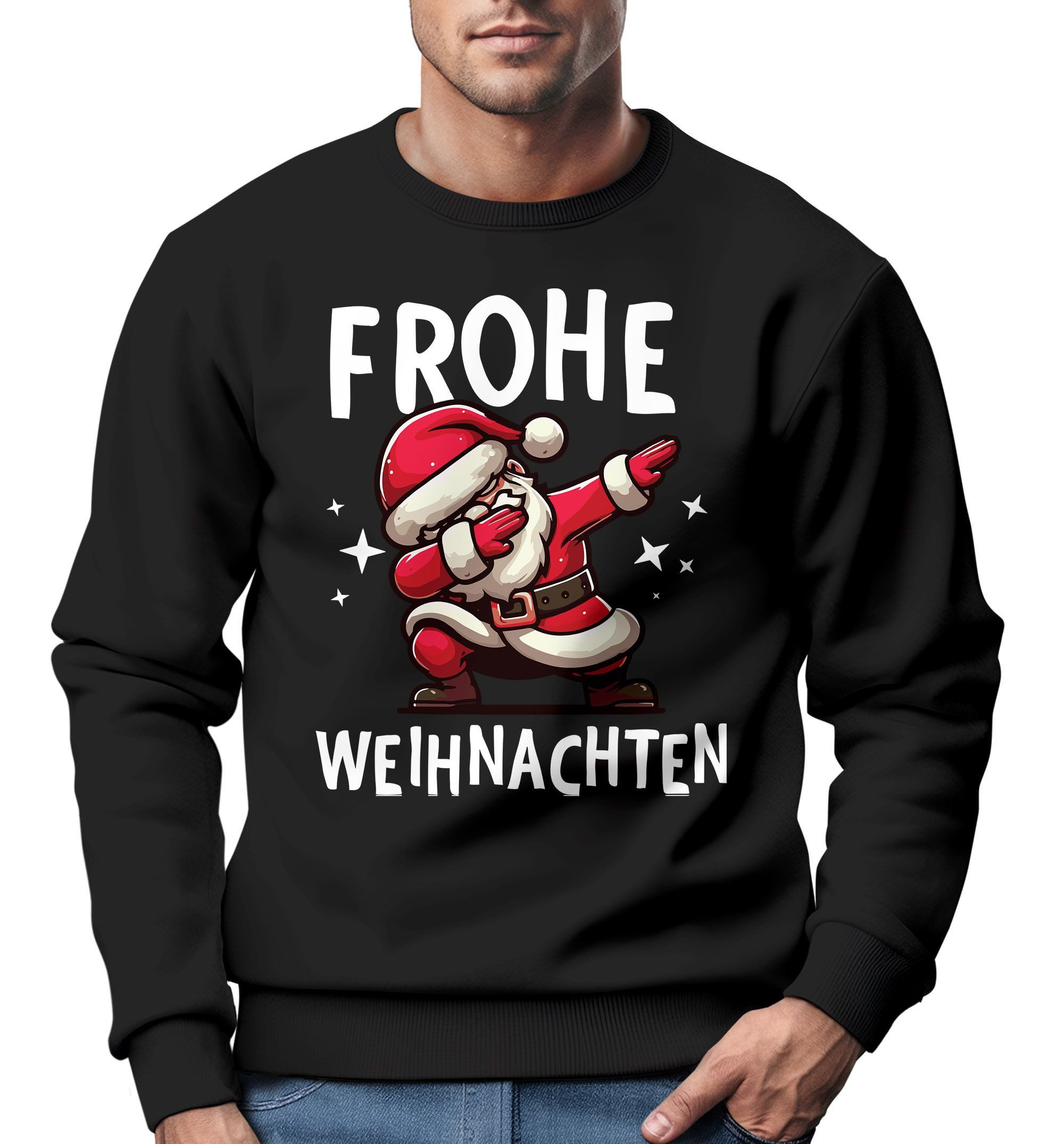 Sweatshirt Sweatshirt Herren Frohe Weihnachten Weihnachtspullover Lustig Dabbing