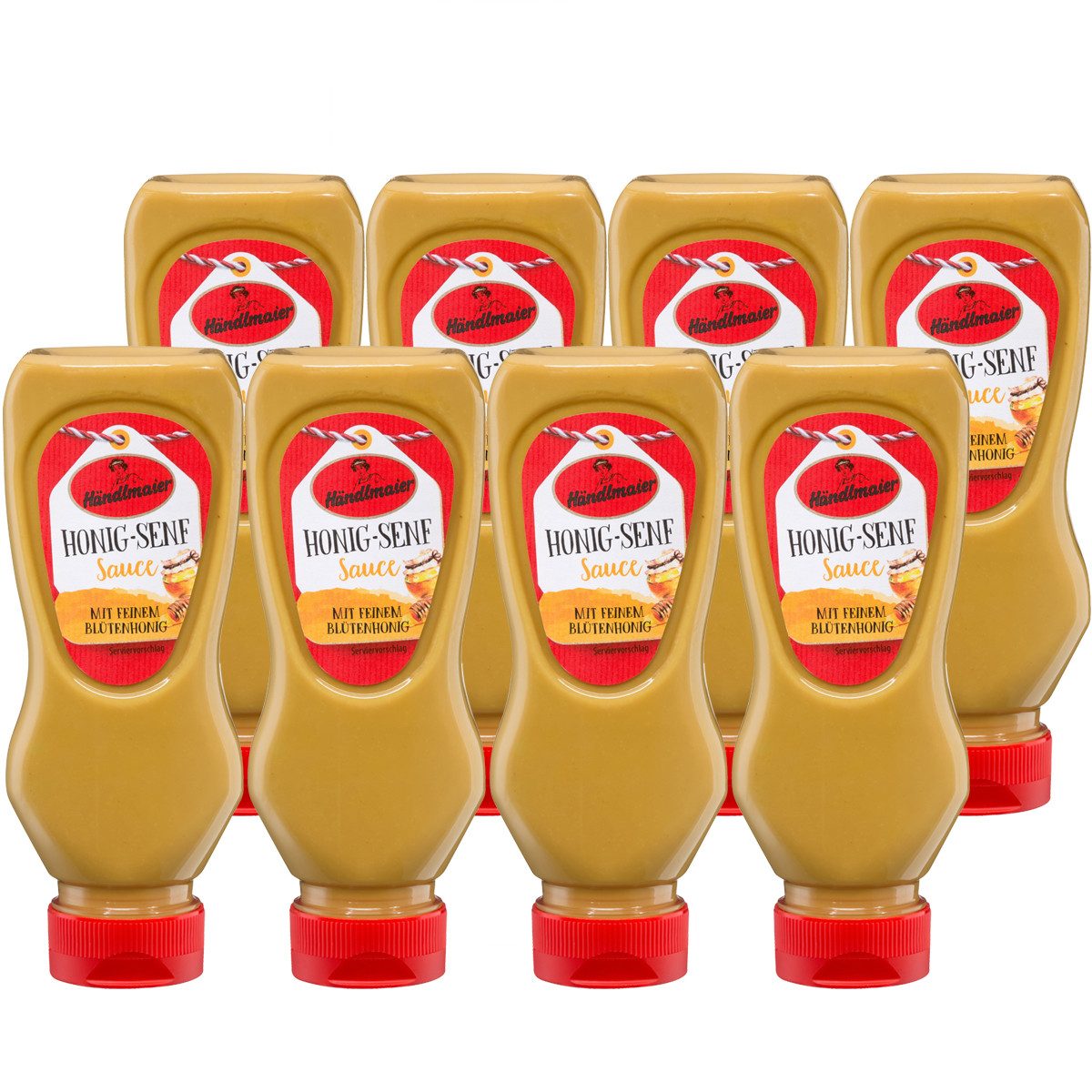 Händlmaier Saucen, Händlmaiers Feinkost Sauce Honig Senf in Squeezeflasche 225ml 8er Pack