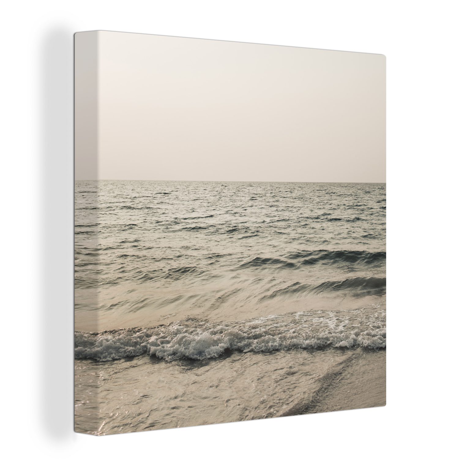 OneMillionCanvasses® Leinwandbild Sommer - Meer - Grün, (1 St), Leinwand Bilder für Wohnzimmer Schlafzimmer