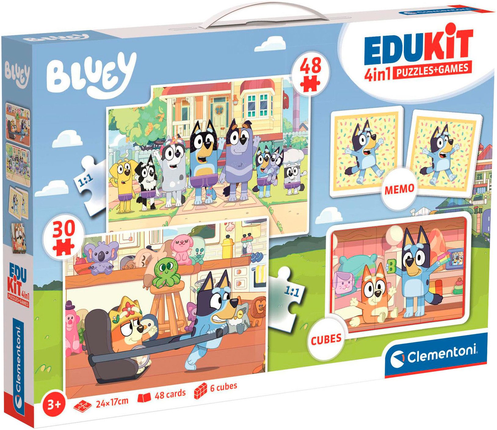 Clementoni® Puzzle Edukit, 4n1, Bluey, 78 Puzzleteile, Made in Europe günstig online kaufen