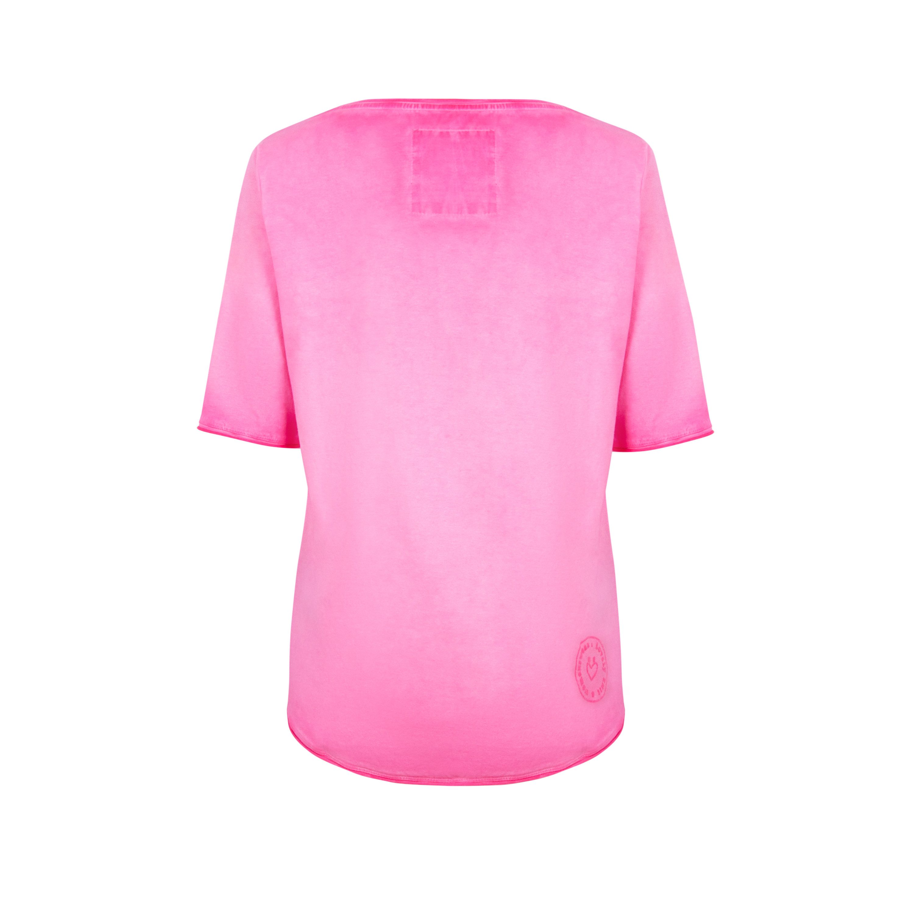 Lieblingsstück Rundhalsshirt CandiceEP mit Statement-Stickerei und im Batik-Look