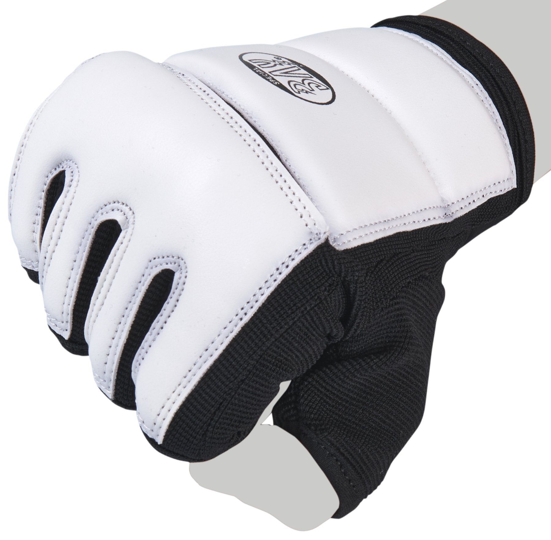 BAY-Sports MMA-Handschuhe Touch Krav Maga Wing Tsun Handschutz Handschützer weiß, XXS - XXL Erwachsene und Kinder
