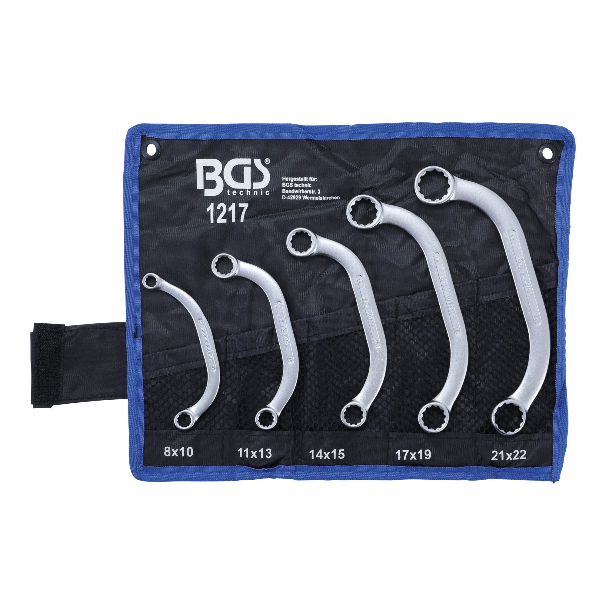 BGS technic Schraube BGS Starter- und Blockschlüssel-Satz 8x10 - 21x22 mm 5-tlg.