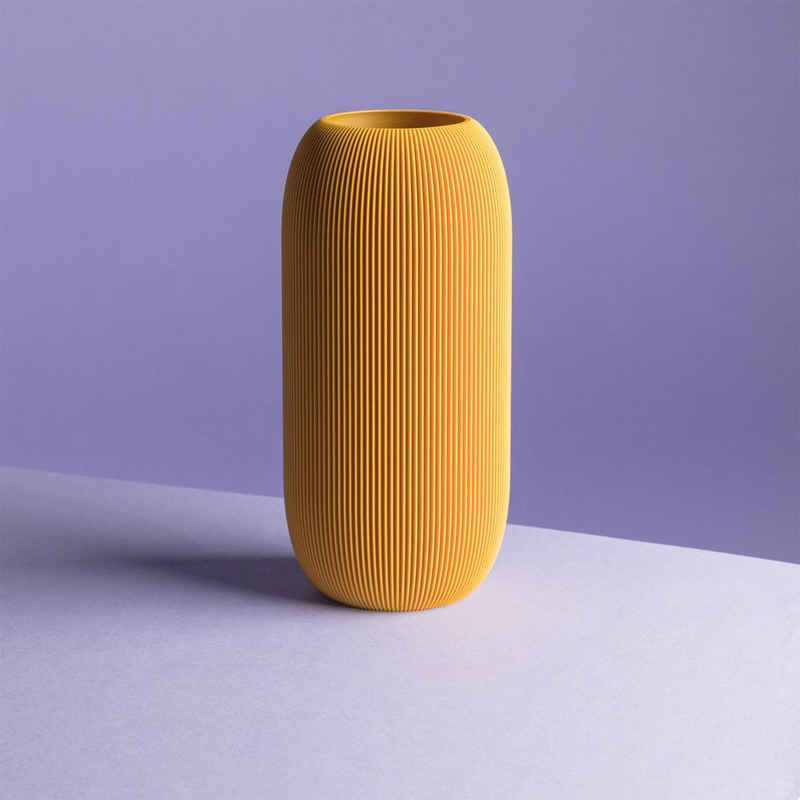 Dennismaass. Dekovase »PILLE, Vase, 20cm, 3D-Druck, wundervolle Rillen-Optik«, Kunststoff 3D-Druck