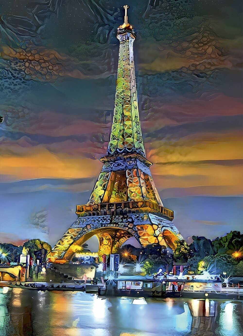 Bluebird Puzzle Puzzle BLUEBIRD Puzzle Eiffelturm bei Sonnenuntergang, Puzzleteile