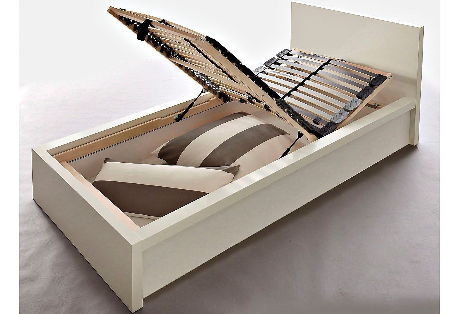 Lattenrost Comfort Gasdruckfeder, Beco, Kopfteil manuell verstellbar, Fußteil nicht verstellbar, mit Bettkastenfunktion