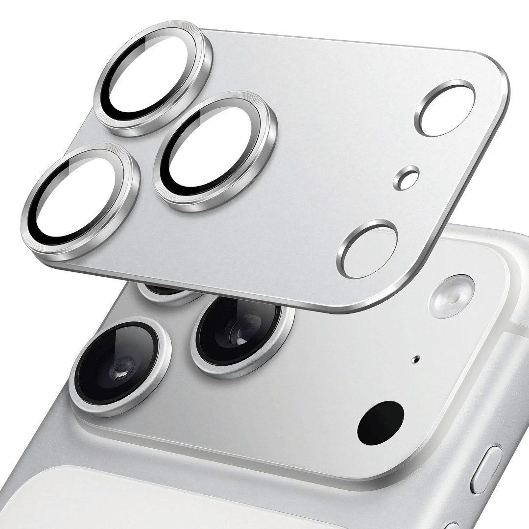 SmartUP Kameraschutzglas für iPhone 17 Pro Max Titan Metall Kameraglas Panzerglas Panzerfolie für iPhone 17 Pro Max, Titan Kameraglas