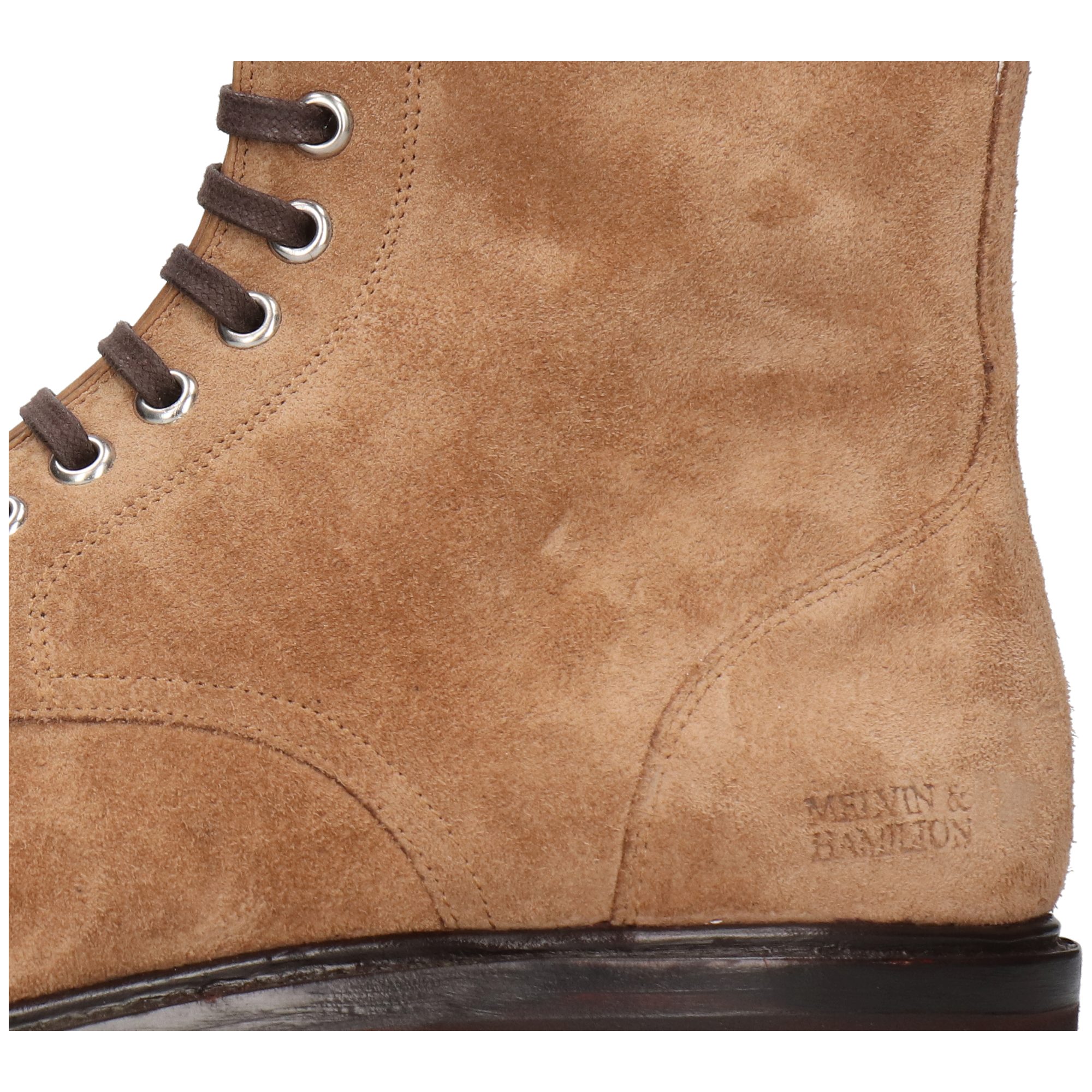 Melvin & Hamilton Rick 2 Leder-Schnürstiefeletten für Herren Stiefelette Flache Absätze, Echtes Leder