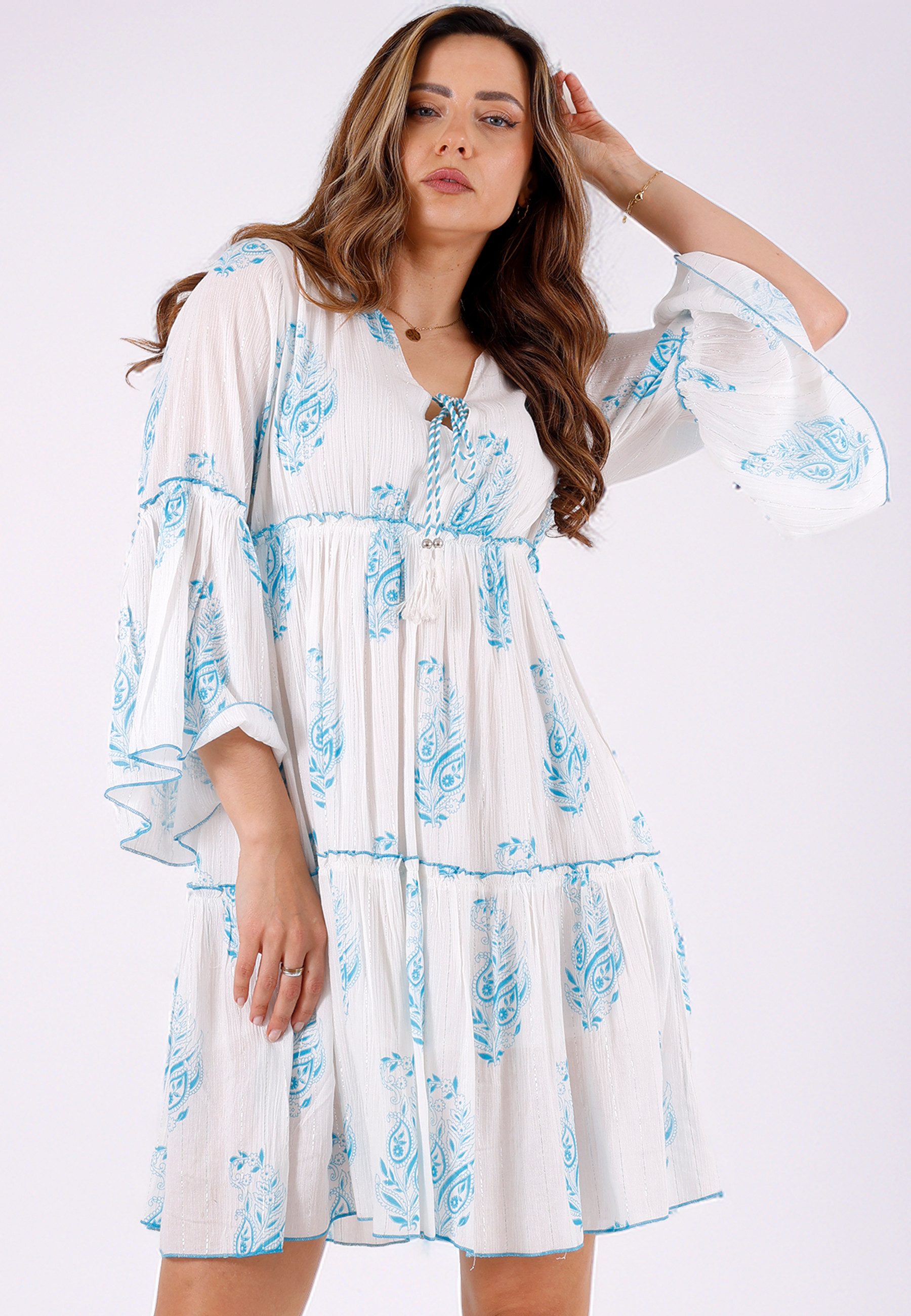 YC Fashion & Style Tunikakleid mit Paisley-Print (One Size 34–40) aus Viskose