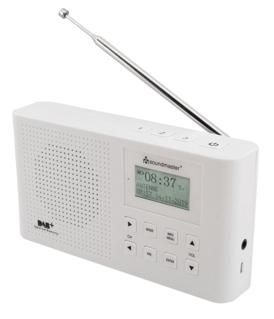 Soundmaster DAB160WE DAB+ UKW Digitalradio Li-Io-Akku Kopfhörerbuchse Digitalradio (DAB)