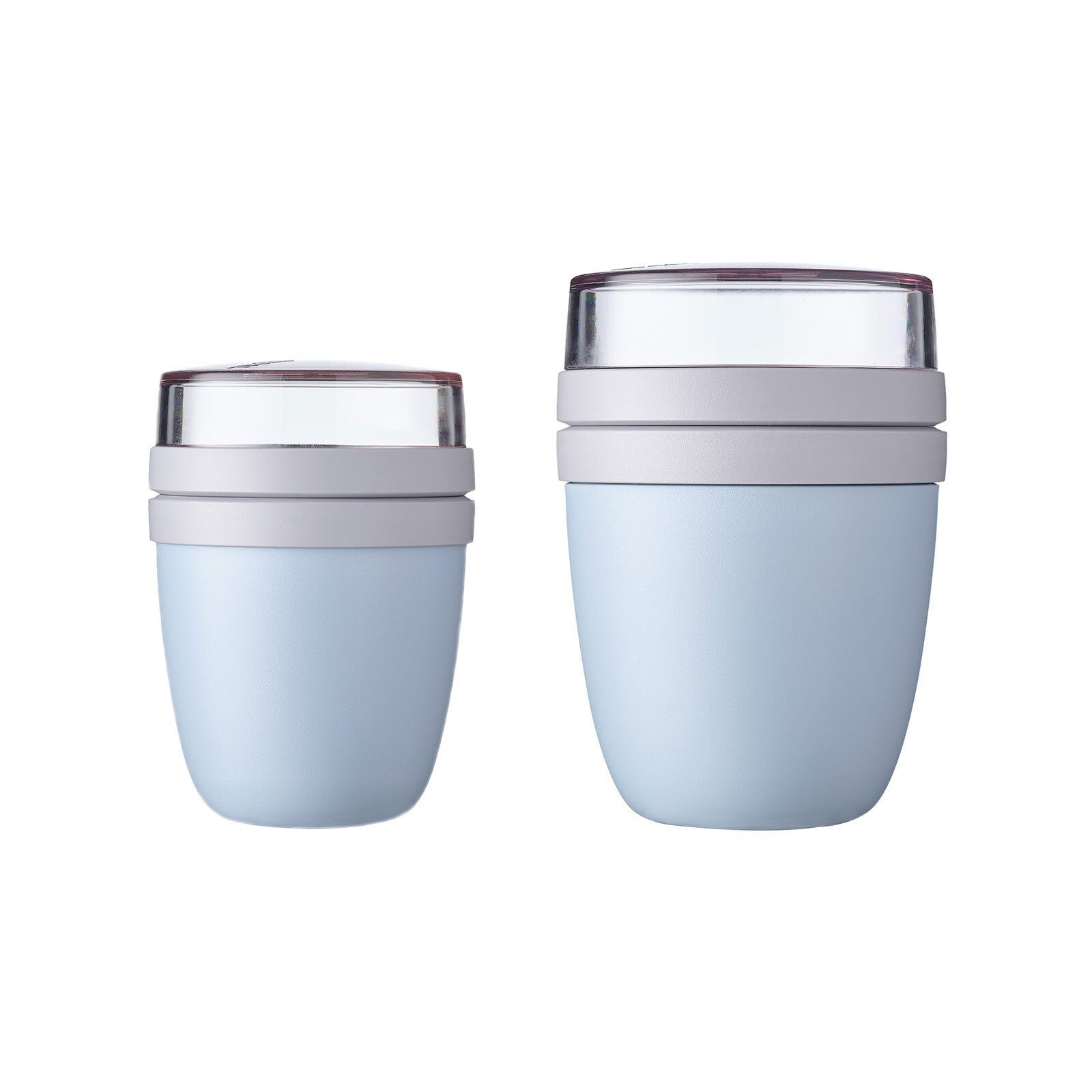 Mepal Lunchbox Ellipse Lunchpot mini + regular 2er Set, Kunststoff, (2-tlg), Spülmaschinengeeignet, Mikrowellenfest Nordic Blue