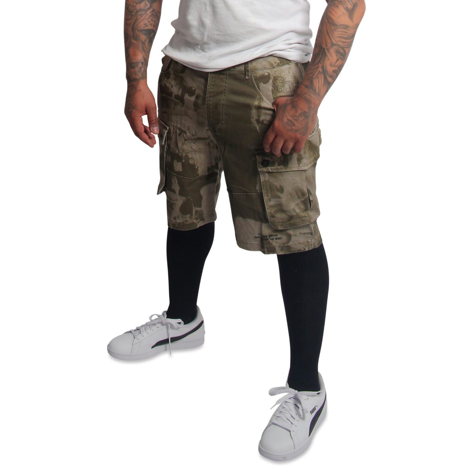 YAKUZA Cargoshorts Crashed Skull günstig online kaufen