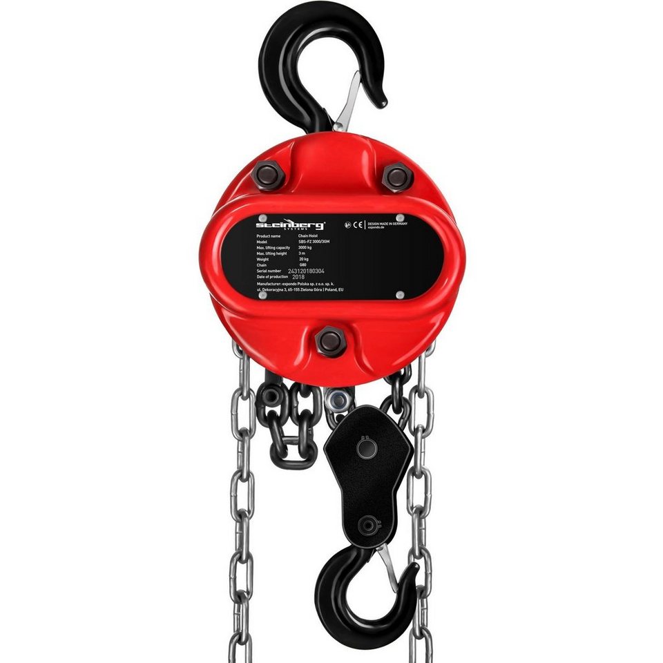 Steinberg Systems Kettenzug Kettenflaschenzug Hebezug 3 T Kette 3 m
