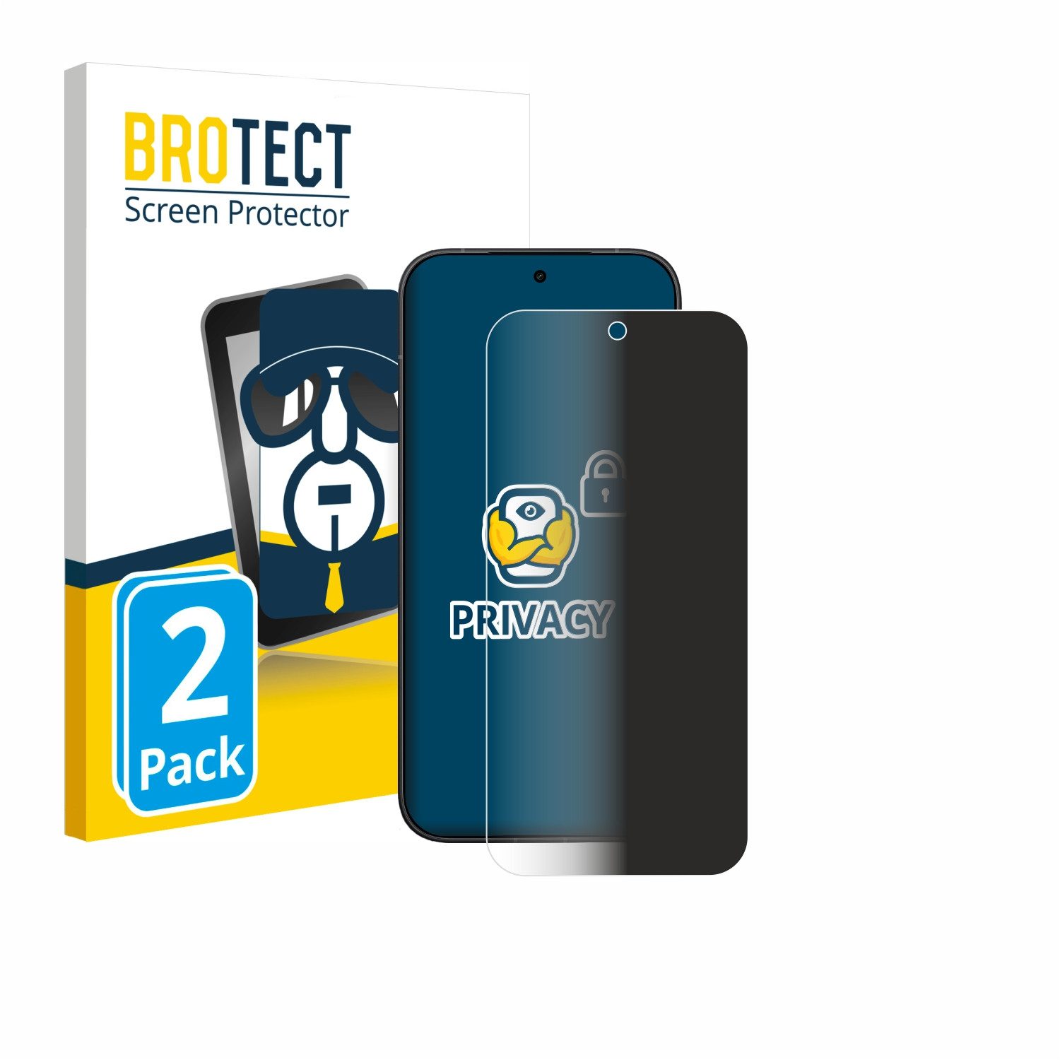 BROTECT Displayschutzfolie Sichtschutzfolie für Xiaomi Poco X8 Pro, 2 Stück, Anti-Spy Privacy Sichtschutz Blickschutzfolie Blaulicht-Schutz