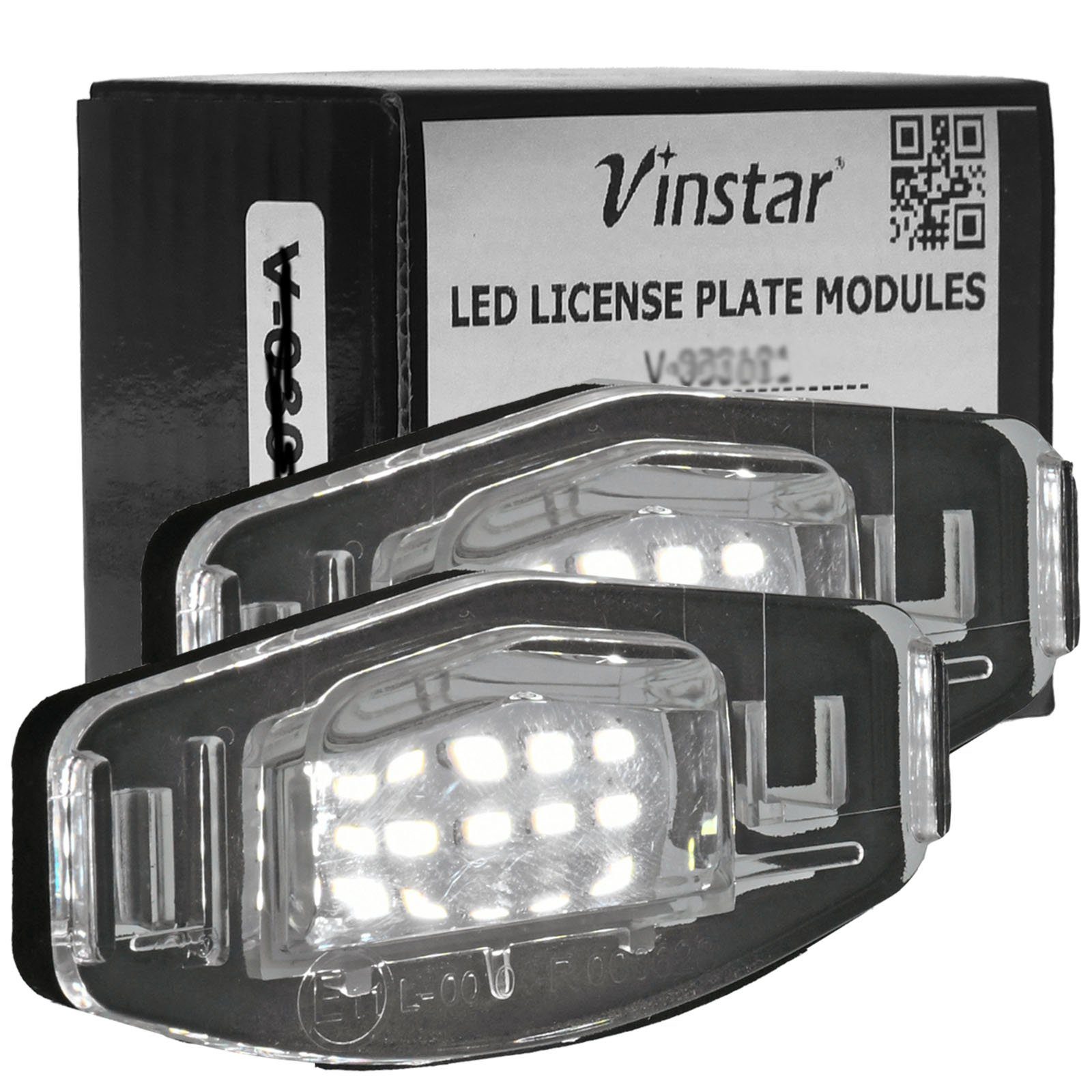 Vinstar KFZ-Ersatzleuchte LED Kennzeichenbeleuchtung E-geprüft für HONDA, HONDA Civic 01-11 Accord Legend FR-V HR-V