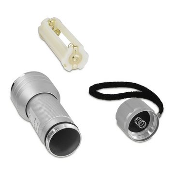 EAXUS LED Taschenlampe Mini LED Taschenlampe - aus Aluminium mit Handschlaufe (1-St), hohe Leuchtkraft mit 21 LEDs, geriffelte Oberfläche für besten Halt