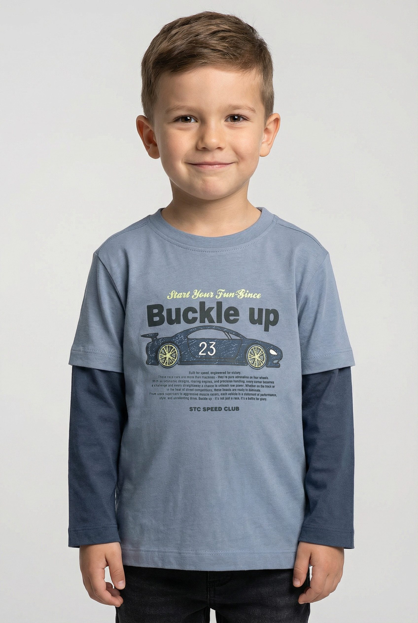 STACCATO Langarmshirt (2-tlg) 2er Pack, geringelt und mit Frontprint, für Boys