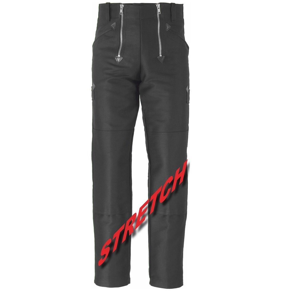 JOB Arbeitshose Zunfthose Schwarz – Stretch Hose mit Kniepolstertaschen