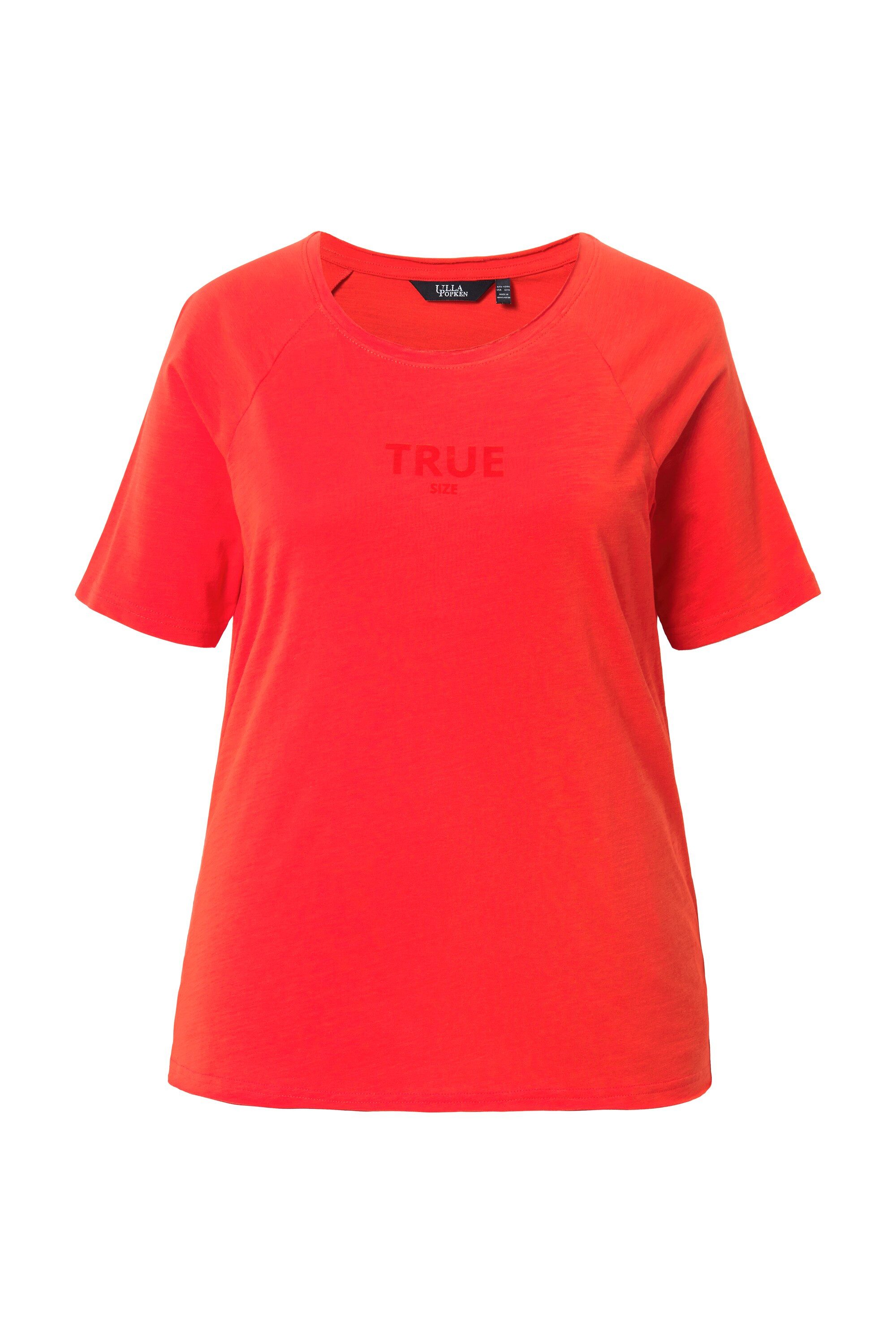 Ulla Popken T-Shirt Shirt Ringel Rundhals Halbarm offenkantig günstig online kaufen