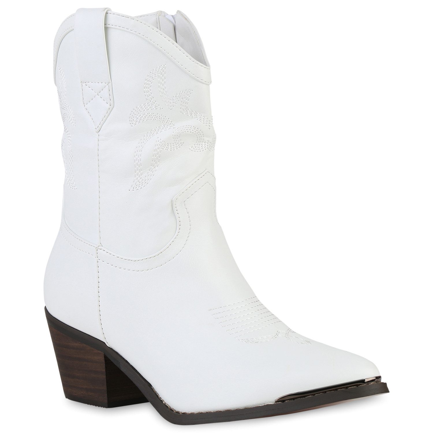 VAN HILL 839934 Cowboy Boots Damen Cowboy Boots Stiefeletten Stickereien Ho günstig online kaufen