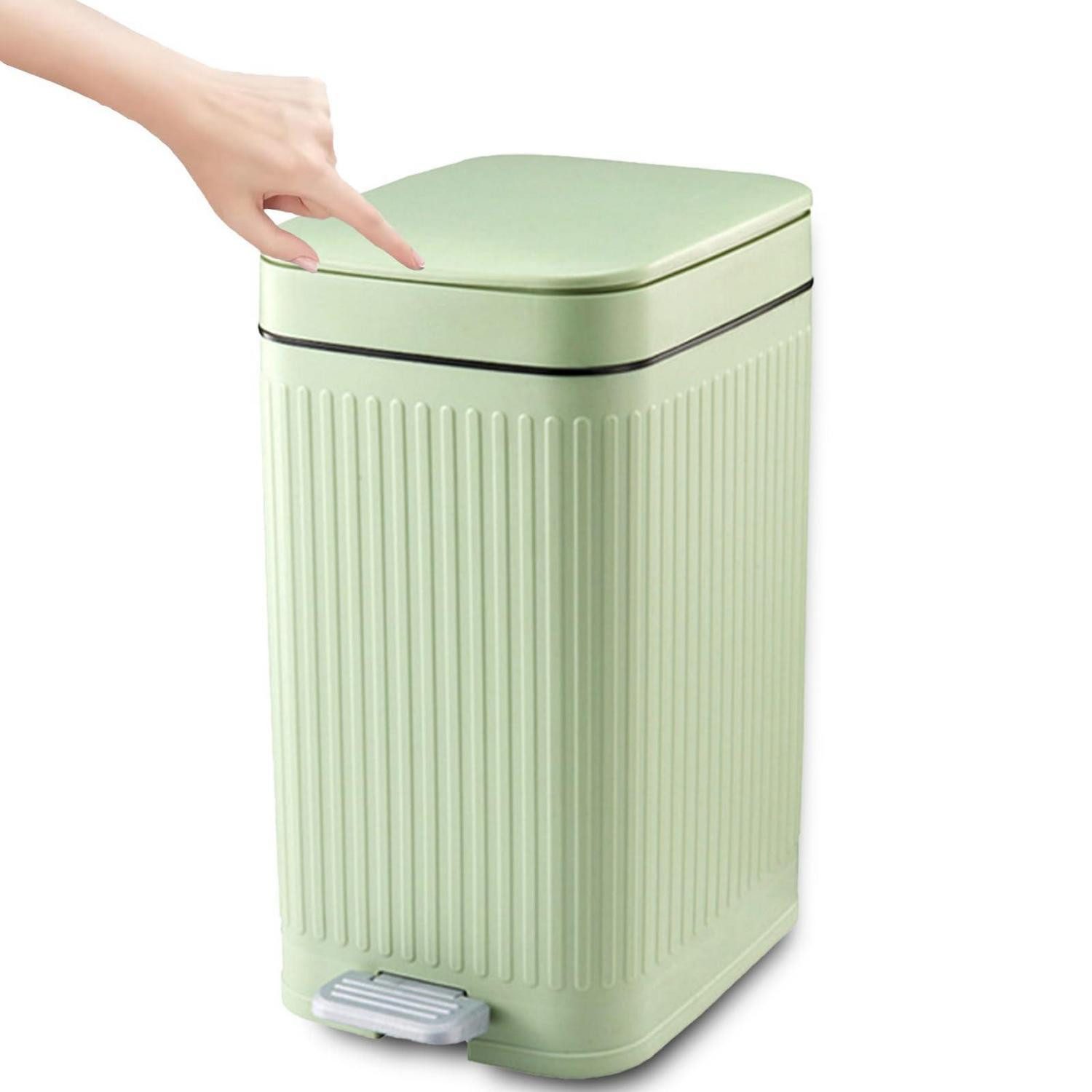 LuxusKollektion Kosmetikeimer Tretmülleimer 8L geruchsdicht grün