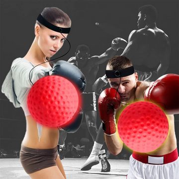 RefinedFlare Lernspielzeug Modifizierter Box-Reflexball, verstellbares Stirnband, Reaktionsball (1-St., Fitness-Reflextraining (mit Ersatz-Seileinfädler), Bungee-Seil für Boxtraining, Mixed Martial Arts