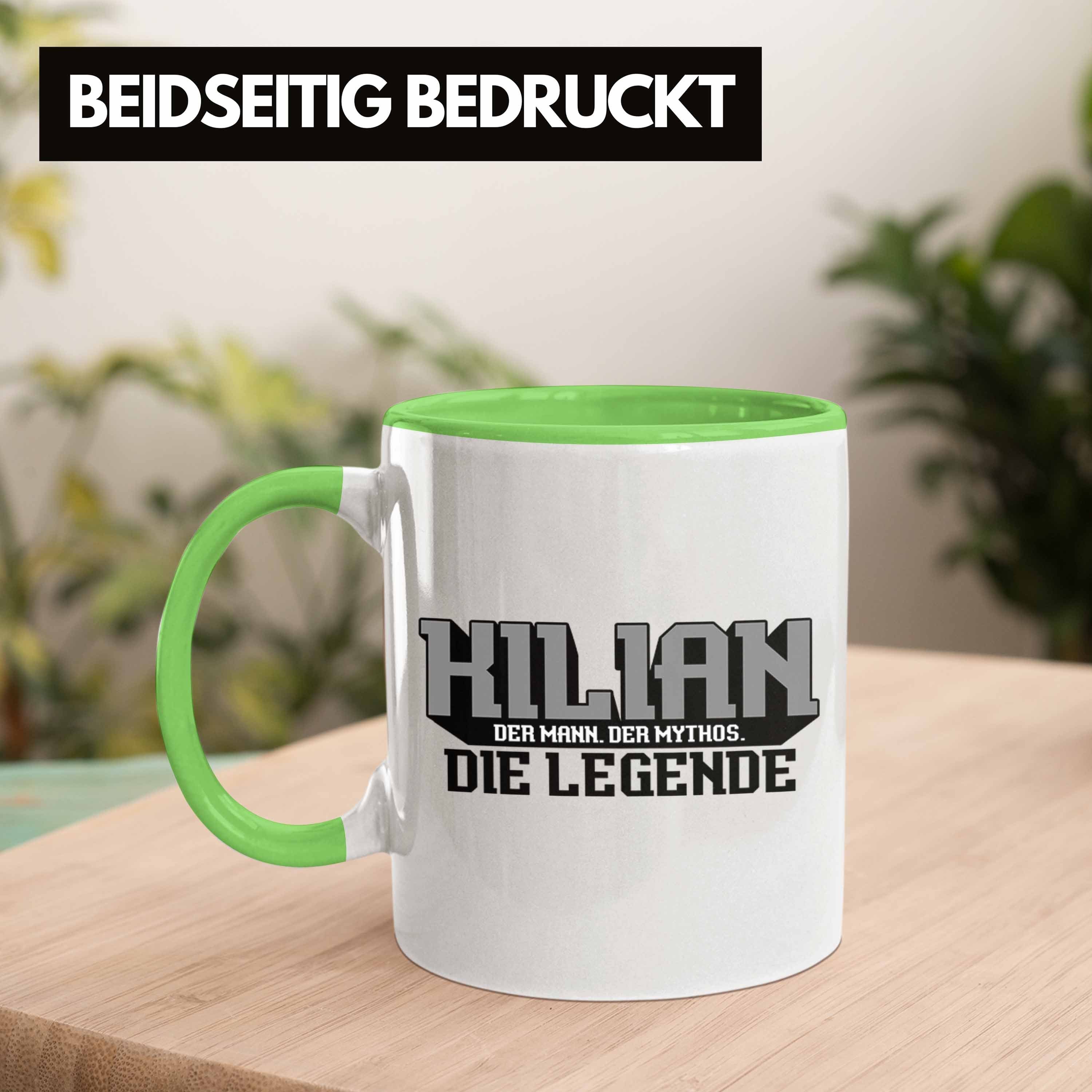 Trendation Namenstag Namen Grün Tasse Spruch Tasse Kilian